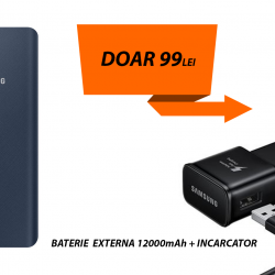 Super oferta Baterie externa Samsung 12000mAh+ INCARCATOR PRIZA ORIGINAL SAMSUNG FAST CHARGER