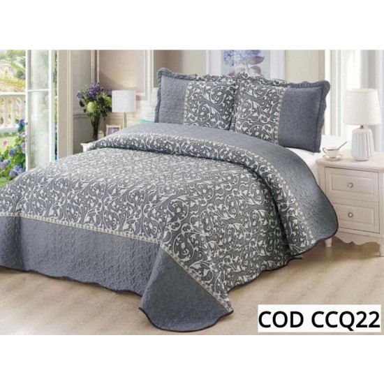 Cuvertura Pat Dublu 3 Piese Bumbac Finet COD CCQ22
