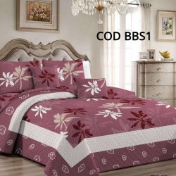 Cuvertura Pat Dublu 3 Piese Bumbac Satinat Cod BBS1