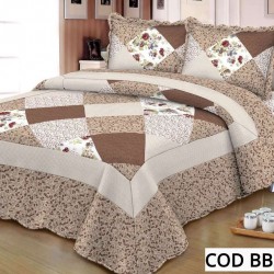 Cuvertura Pat Dublu 3 Piese Bumbac Satinat Cod BBS10