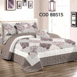 Cuvertura Pat Dublu 3 Piese Bumbac Satinat Cod BBS15
