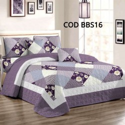 Cuvertura Pat Dublu 3 Piese Bumbac Satinat Cod BBS16
