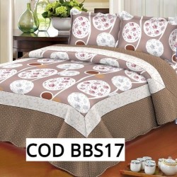 CUVERTURA PAT DUBLU 3 PIESE BUMBAC SATINAT COD BBS17