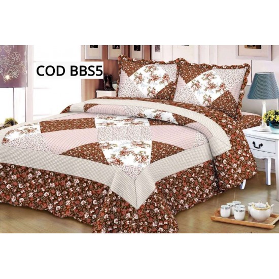 Cuvertura Pat Dublu 3 Piese Bumbac Satinat Cod BBS5