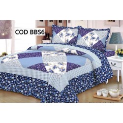 Cuvertura Pat Dublu 3 Piese Bumbac Satinat Cod BBS6