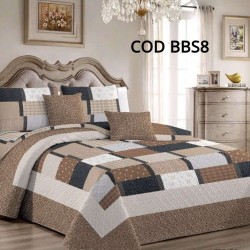 Cuvertura Pat Dublu 3 Piese Bumbac Satinat Cod BBS8