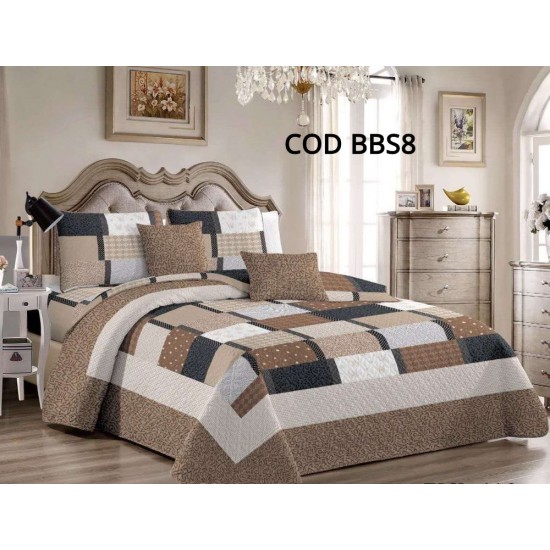 Cuvertura Pat Dublu 3 Piese Bumbac Satinat Cod BBS8