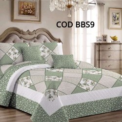 Cuvertura Pat Dublu 3 Piese Bumbac Satinat Cod BBS9