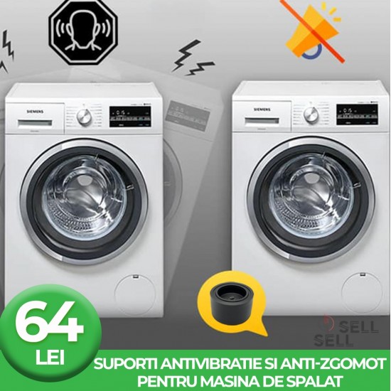 Set de 4 piese suport anti-zgomot și antiderapante pentru mașina de spălat