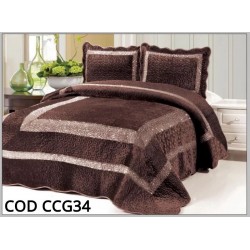 Cuvertura Pat Catifea 3 piese - COD CCG34