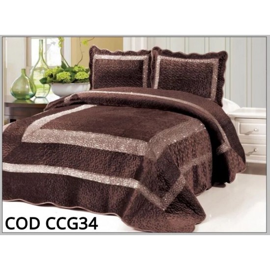 Cuvertura Pat Catifea 3 piese - COD CCG34