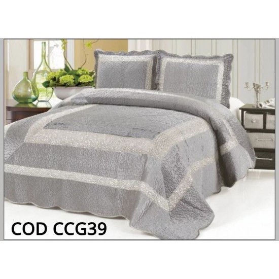 Cuvertura Pat Catifea 3 Piese - COD CCG39