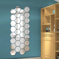 Set 10 Oglinzi Hexagon Decorative Acrilice Crystal PVC