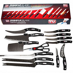 PACHET PROMO SET 13 CUTITE MIRACLE BLADE + 2 ORGANIZATOR FRIGIDER + FRAGEZITOR CARNE CADOU