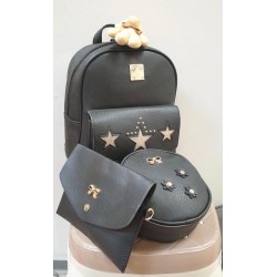 Set Rucsac All Black 3 piese
