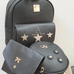 Set Rucsac All Black 3 piese