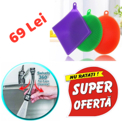 Pachet 3 bureti vase silicon + cap robinet flexibil TURBOFLEX