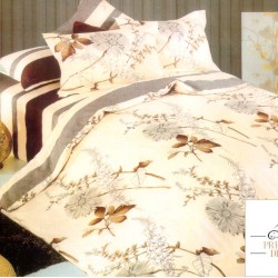 Lenjerie de Pat dublu Casa New Fashion BUMBAC SATINAT cu 6 piese cod E-17