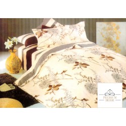 Lenjerie de Pat dublu Casa New Fashion BUMBAC SATINAT cu 6 piese cod E-17