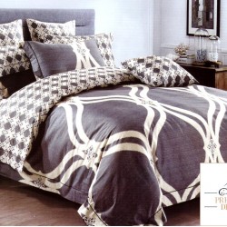 Lenjerie de Pat dublu Casa New Fashion din FINET cu 6 piese cod R-90