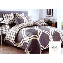Lenjerie de Pat dublu Casa New Fashion din FINET cu 6 piese cod R-90