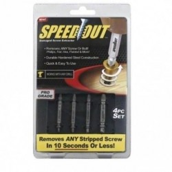 Set de 4 extractoare, "Speed Out", pentru suruburi rupte