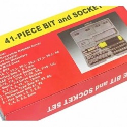Trusa de scule 41 in 1 - varfuri si tubulare cu surubelnita clichet HomeTool