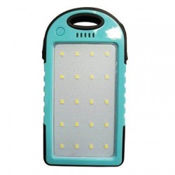 Baterie Externa Powerbank FastCharge 22.800 mAh Cu Incarcare Solara , 20 LED-uri , LED UV , 2 Porturi USB Pentru Incarcare