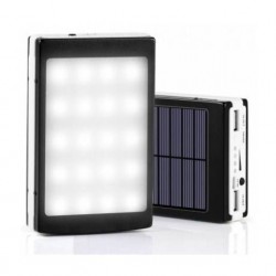 Baterie externa 30000 mAh, cu incarcare solara