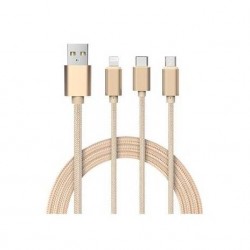 Cablu de incarcare 3 in1, compatibil cu Samsung/Iphone
